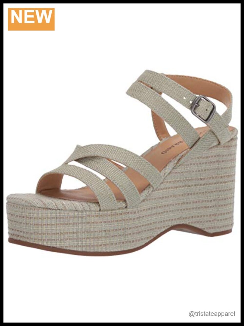 Wedge Sandals with Ankle Strap Buckle & Memory Foam Insole